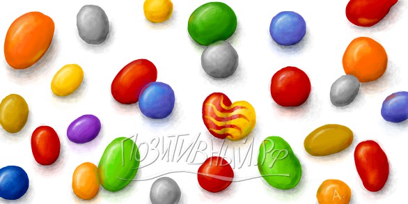 Граффити драже конфеты сердечко романтично цветные вкусные